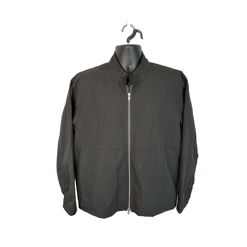 BLDWN Bomber Jacket Utility Black Full Zip Cotton Palmetto Washed Black Large